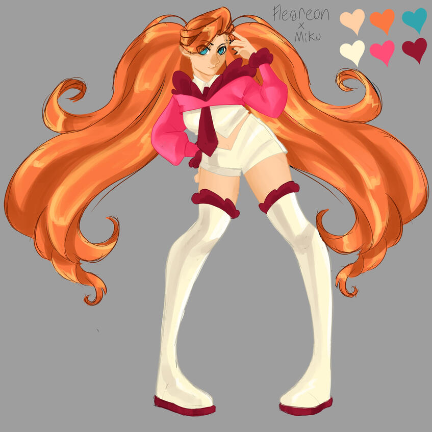 Flareon x Miku - Character Design - September 2024