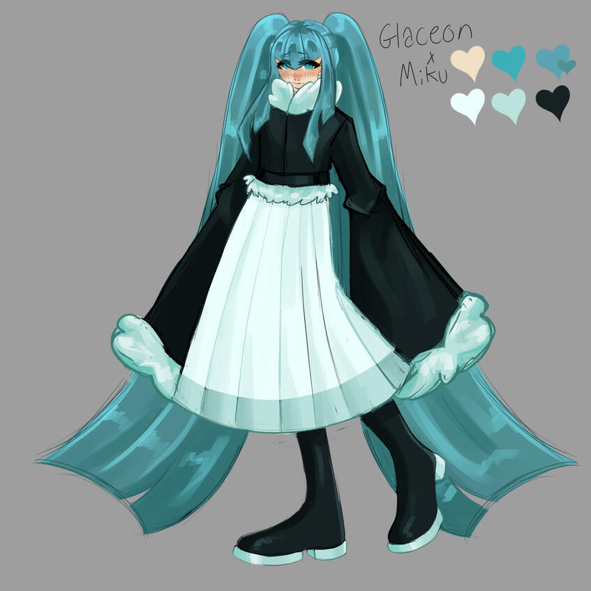 Glaceon x Miku - Character Design - September 2024