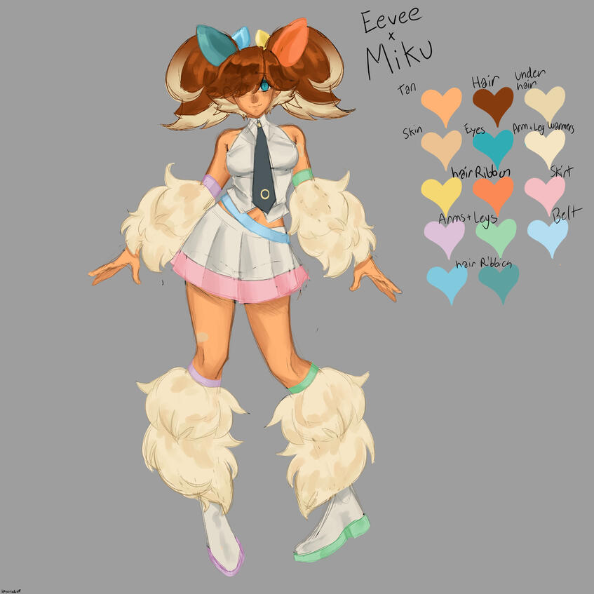 Eevee x Miku - Character Design - September 2024